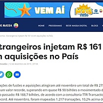 Estrangeiros injetam R$ 161 bi em aquisies no Pas